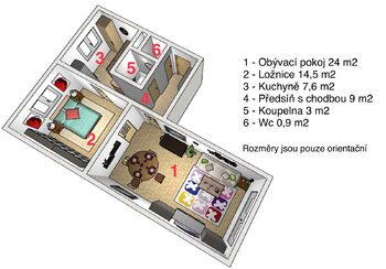 Prodej bytu 2+1 v osobním vlastnictví 56 m², Semily