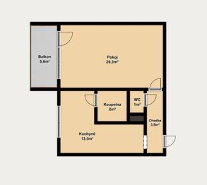 Pronájem bytu 1+1, 46 m2, Hodonín - Pronájem bytu 1+1 v osobním vlastnictví 48 m², Hodonín