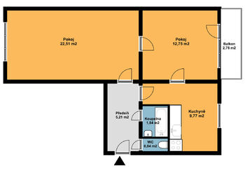 Prodej bytu 2+1 v osobním vlastnictví 55 m², Plzeň