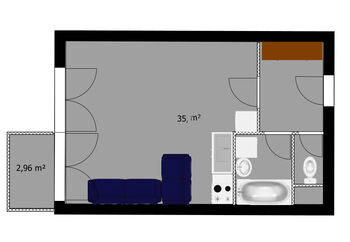 Pronájem bytu 1+kk v osobním vlastnictví 36 m², Poděbrady