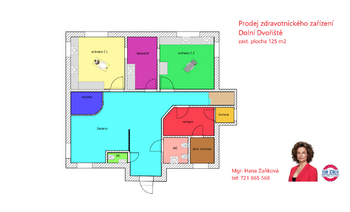 plánek 1 NP-  současný stav - Prodej ubytovacího zařízení 240 m², Dolní Dvořiště