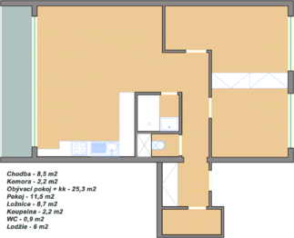 Pronájem bytu 3+kk v osobním vlastnictví 60 m², Kladno