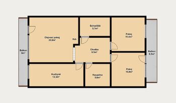 Prodej bytu 3+1 v osobním vlastnictví 70 m², Jedovnice