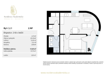 Prodej bytu 2+kk v osobním vlastnictví 48 m², Praha 10 - Malešice