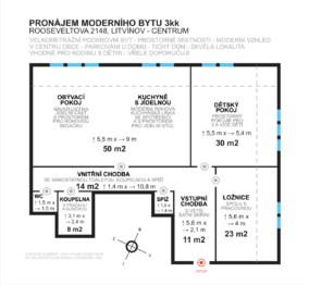 Pronájem bytu 3+kk v osobním vlastnictví 146 m², Litvínov