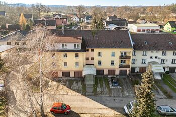 Pohled z dronu. - Prodej bytu 3+kk v osobním vlastnictví 117 m², Jindřichův Hradec