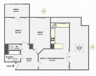 Pronájem bytu 3+kk v osobním vlastnictví 76 m², Praha 5 - Řeporyje