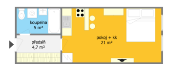 Pronájem bytu 1+kk v osobním vlastnictví 34 m², Brno