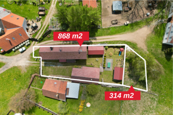 vyznačený pozemek - Prodej domu 282 m², Vimperk