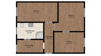 Pronájem bytu 3+1 v osobním vlastnictví 58 m², Jince