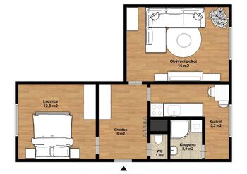 Prodej bytu 2+1 v osobním vlastnictví 52 m², Aš