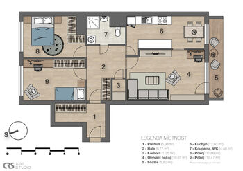 Prodej bytu 3+1 v družstevním vlastnictví 89 m², Praha 4 - Modřany