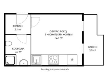 Prodej bytu 1+kk v osobním vlastnictví 26 m², Praha 5 - Smíchov