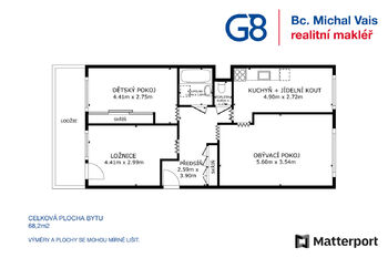 Prodej bytu 3+1 v osobním vlastnictví 68 m², Louny