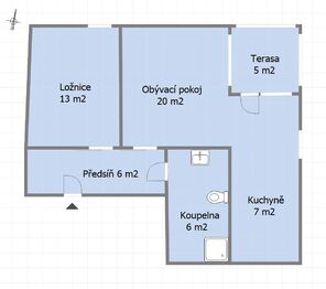 Pronájem bytu 2+kk v osobním vlastnictví 50 m², Sedlčany