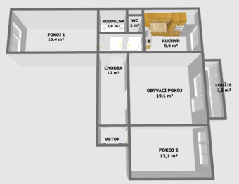 Prodej bytu 3+1 v osobním vlastnictví 74 m², Havířov