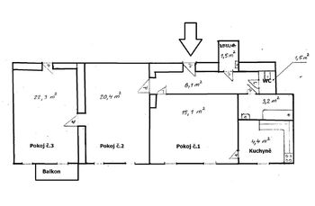 Pronájem bytu 3+1 v osobním vlastnictví 77 m², České Budějovice