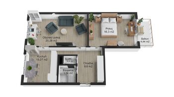 Prodej bytu 2+1 v osobním vlastnictví 66 m², Cheb