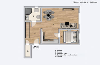 Prodej bytu 2+kk v osobním vlastnictví 47 m², Brno