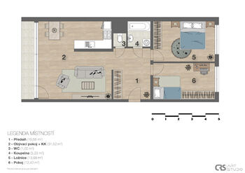 Pronájem bytu 3+kk v osobním vlastnictví 73 m², Praha 5 - Stodůlky