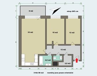 Pronájem bytu 3+kk v osobním vlastnictví 88 m², Praha 10 - Dolní Měcholupy