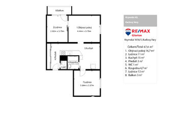 Prodej bytu 3+1 v osobním vlastnictví 64 m², Karlovy Vary