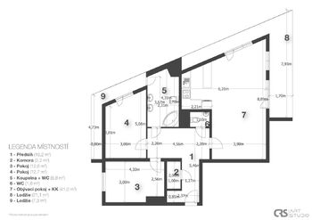 Prodej bytu 3+kk v osobním vlastnictví 129 m², Praha 5 - Zličín