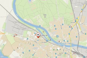 Umístění bytového domu v lokalitě (zdroj mapy.cz) - Prodej bytu 3+kk v osobním vlastnictví 78 m², Kolín