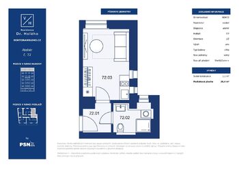 Pronájem bytu 1+kk v osobním vlastnictví 21 m², Praha 8 - Libeň