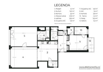 2D plánek. Kuchyně s jídelnou. Pronájem 4+KK, Londýnská 83, Praha 2 - Vinohrady. - Pronájem bytu 4+kk v osobním vlastnictví 105 m², Praha 2 - Vinohrady