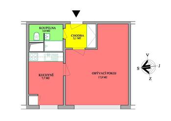 Pronájem bytu 1+1 v osobním vlastnictví 33 m², Zlín