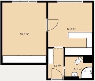 Pronájem bytu 2+kk v osobním vlastnictví 36 m², Liberec