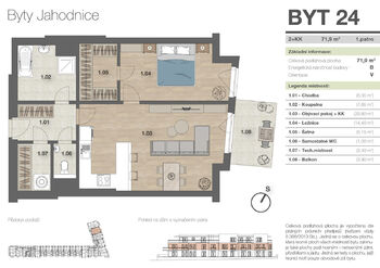 Prodej bytu 2+kk v osobním vlastnictví 72 m², Praha 9 - Hostavice