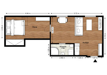 Pronájem bytu 1+1 v osobním vlastnictví 36 m², Praha 4 - Nusle