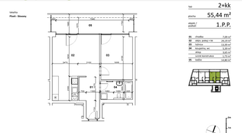 Pronájem bytu 2+kk v osobním vlastnictví 55 m², Plzeň