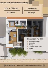 Prodej bytu 2+kk v osobním vlastnictví 73 m², Brandýs nad Labem-Stará Boleslav