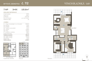 Prodej bytu 3+kk v osobním vlastnictví 116 m², Praha 3 - Vinohrady