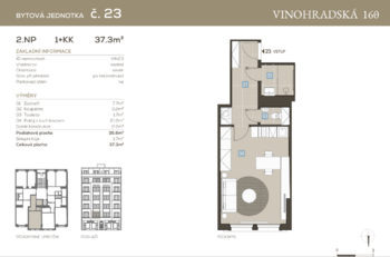 Prodej bytu 1+kk v osobním vlastnictví 37 m², Praha 3 - Vinohrady