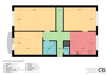 Prodej bytu 3+1 v osobním vlastnictví 81 m², Milevsko