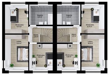 Dvojdům na klíč - Prodej pozemku 1100 m², Hustopeče