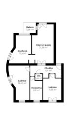 Prodej bytu 3+1, 98 m2 s balkonem, garáží a parkovacím stáním, Micmanice, Strachotice-Micmanice - Prodej bytu 3+1 v osobním vlastnictví 98 m², Strachotice