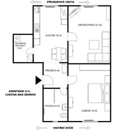 Prodej bytu 2+1 v osobním vlastnictví 71 m², Loučná nad Desnou