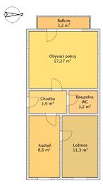 Pronájem bytu 2+1 v osobním vlastnictví 46 m², Trhové Sviny