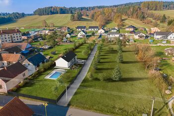 Vizualizace novostavby domu. - Prodej pozemku 1784 m², Číměř