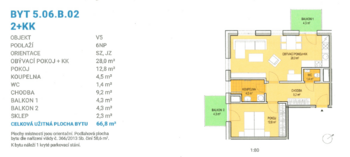 Pronájem bytu 2+kk v družstevním vlastnictví 67 m², Liberec