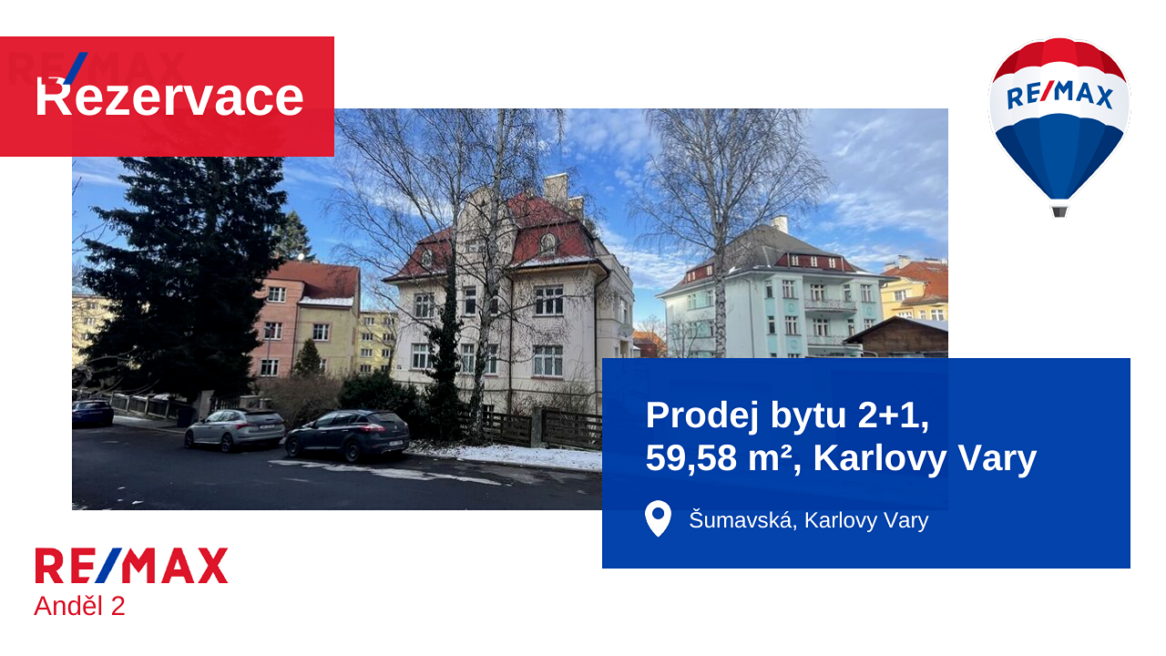 Prodej bytu 2+1 v osobním vlastnictví, 59 m2, Karlovy Vary