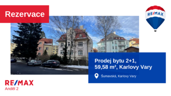 Prodej bytu 2+1 v osobním vlastnictví 59 m², Karlovy Vary