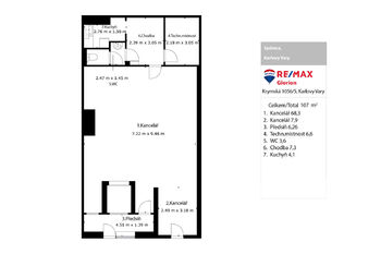 Prodej kancelářských prostor 92 m², Karlovy Vary