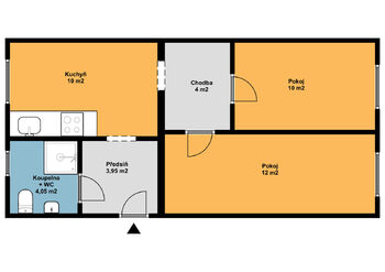 Prodej bytu 2+1 v osobním vlastnictví 54 m², Jihlava