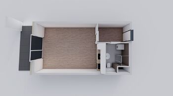 Vizualizace - Pronájem bytu 1+kk v osobním vlastnictví 47 m², České Budějovice